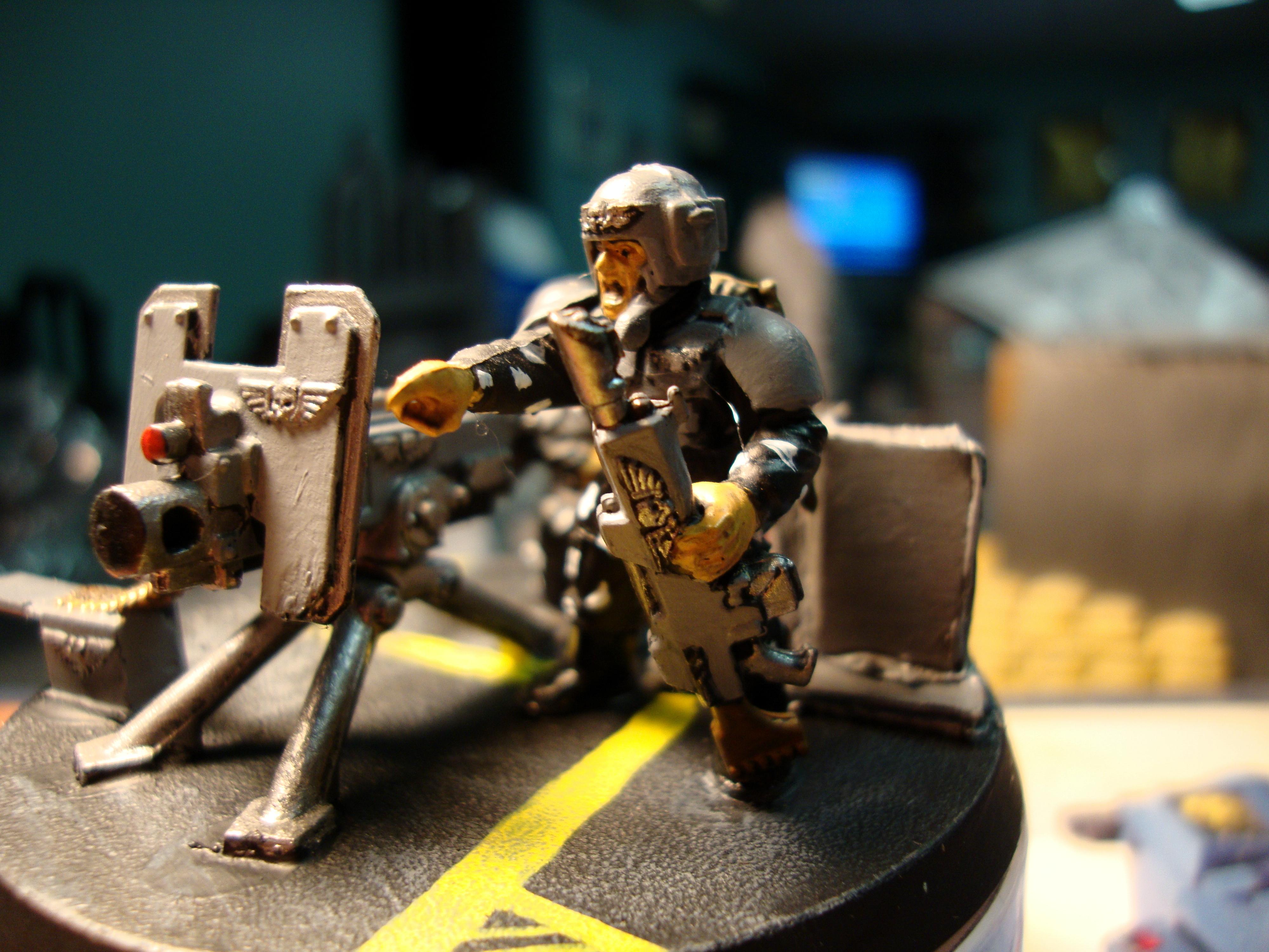 Imperial Guard, Heavy Bolter team (front) Heavy Bolter team (front